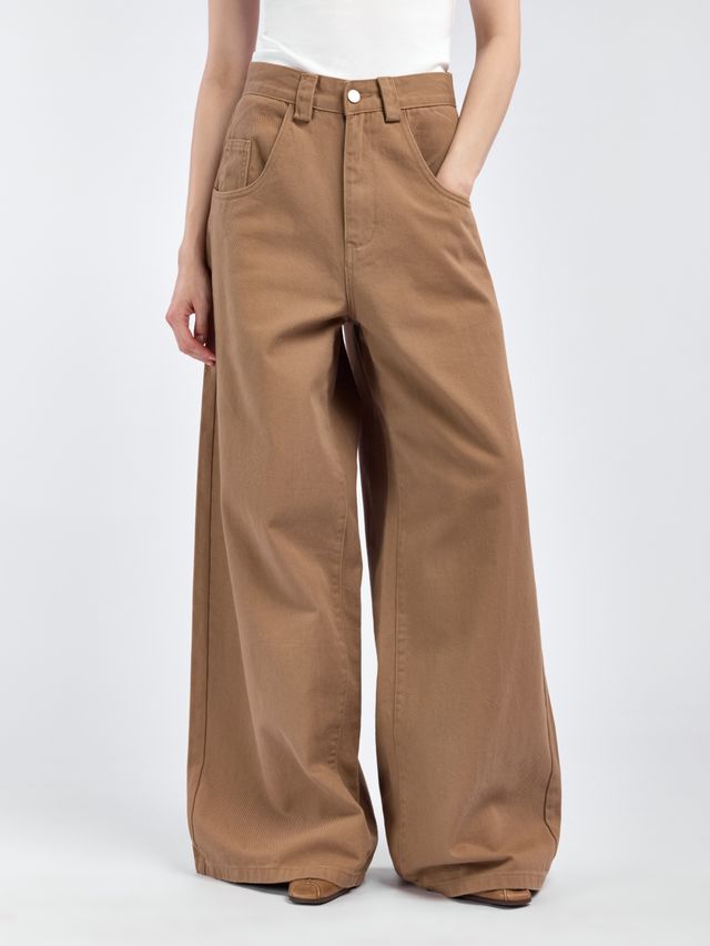 Джинсы прямого силуэта с высокой талией