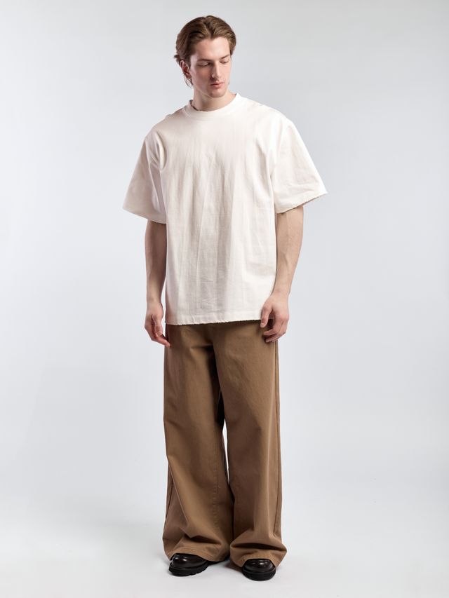 Футболка с необработанным краем из плотного хлопка