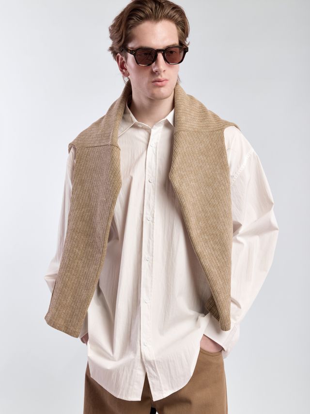 Рубашка из мятого хлопка