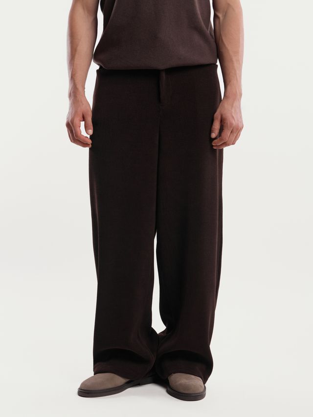 Вельветовые брюки широкого кроя
