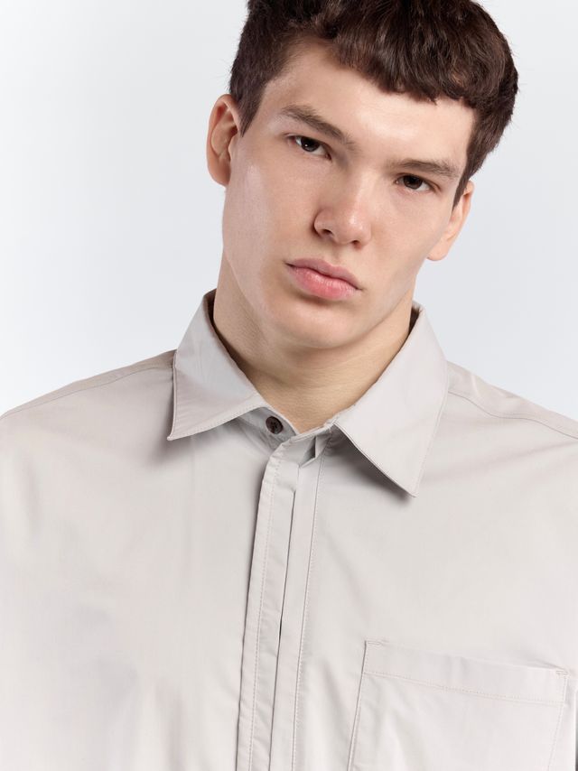 Рубашка со скрытыми пуговицами