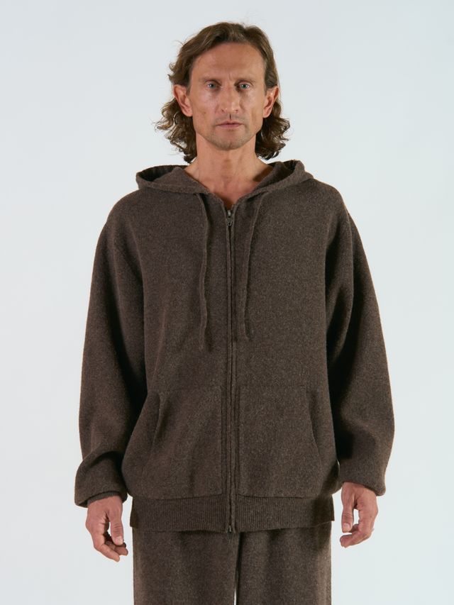 Вязанное худи на молнии Nordic