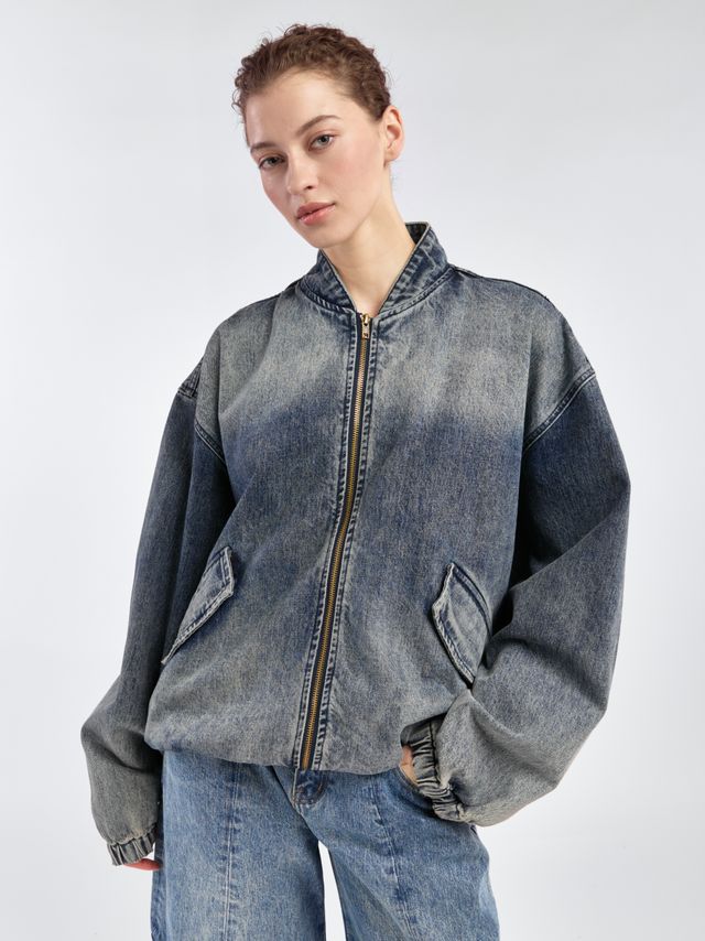 Джинсовый бомбер