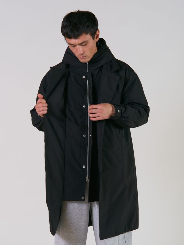 Пуховик с лацканами