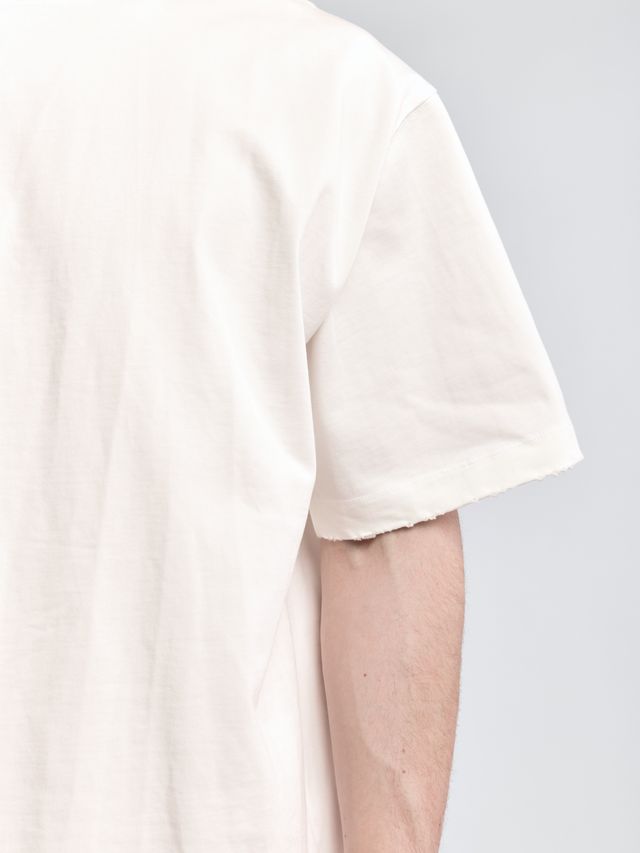 Футболка с необработанным краем из плотного хлопка