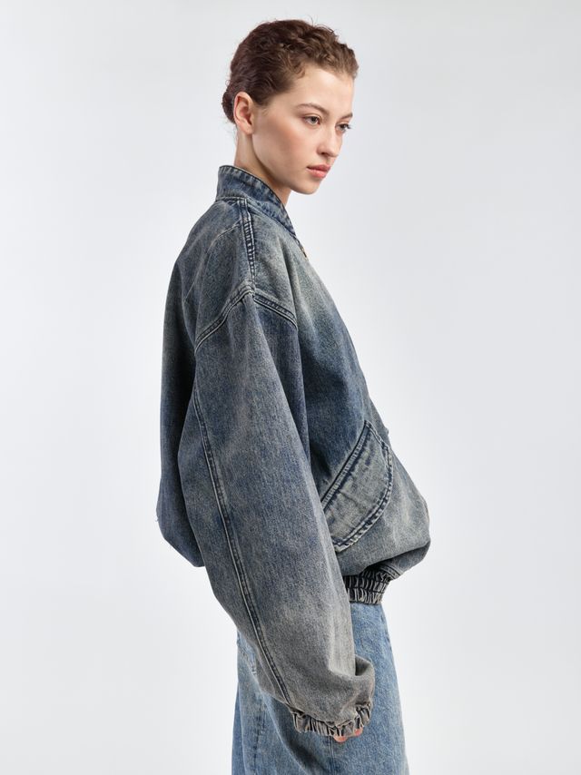 Джинсовый бомбер