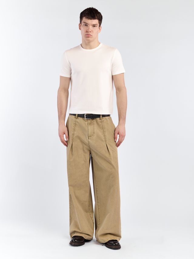 Брюки из выверенного хлопка с брелоком