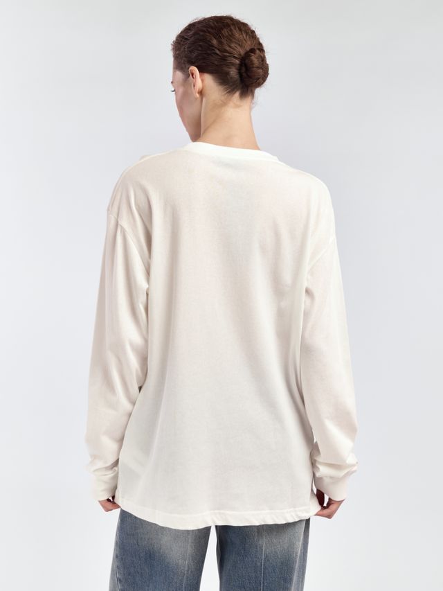 Лонгслив с манжетами из струящейся ткани