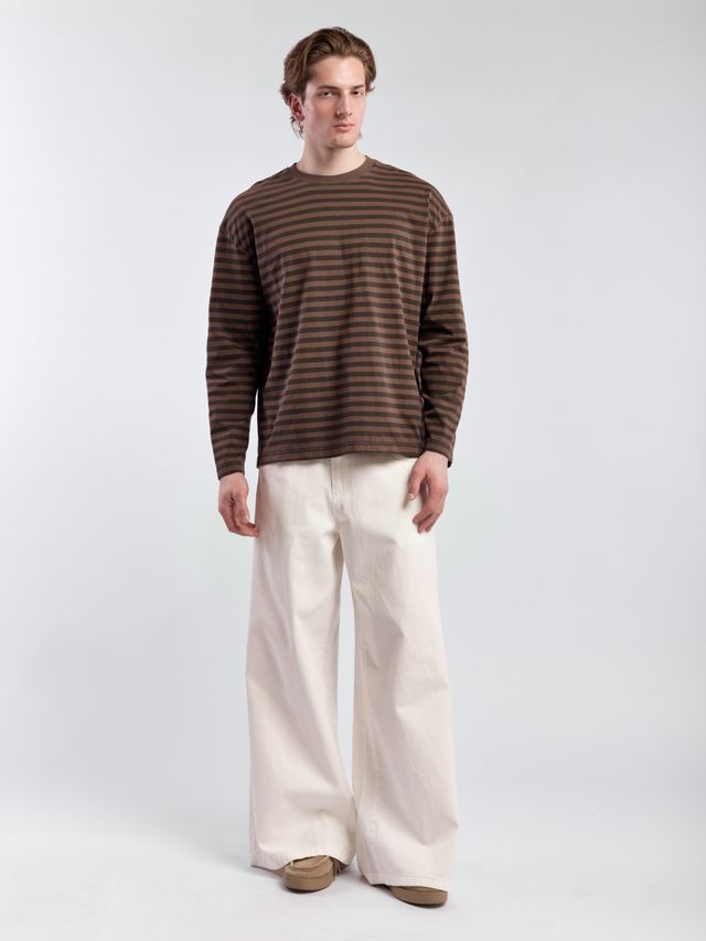 Лонгслив в полоску свободного кроя