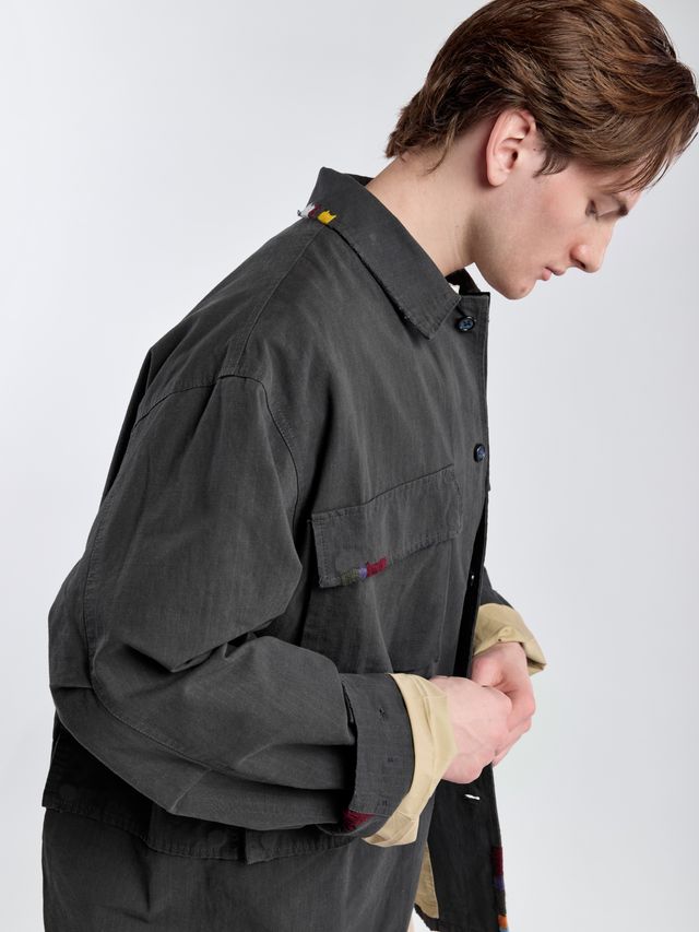 Куртка-рубашка с акцентной вышивкой