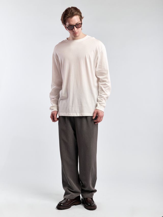 Лонгслив с манжетами из струящейся ткани