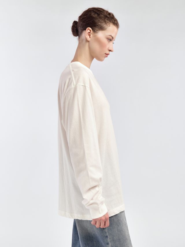 Лонгслив с манжетами из струящейся ткани