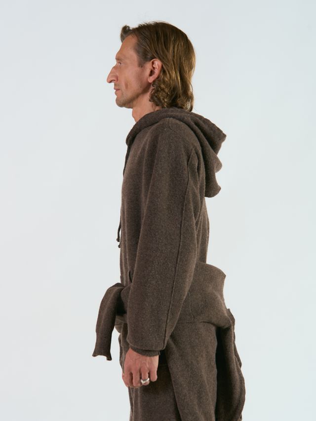 Вязанное худи на молнии Nordic