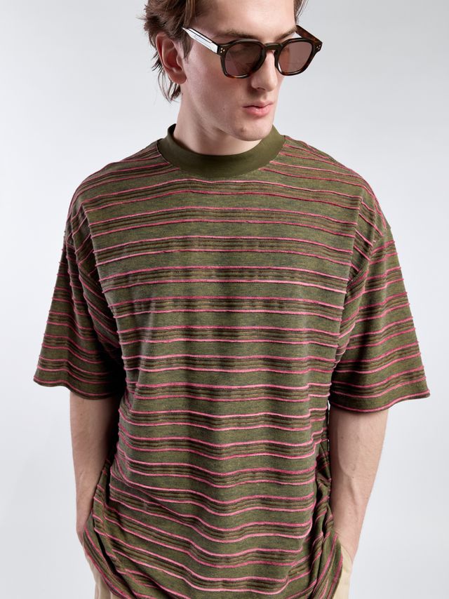 Футболка широкого кроя в полоску