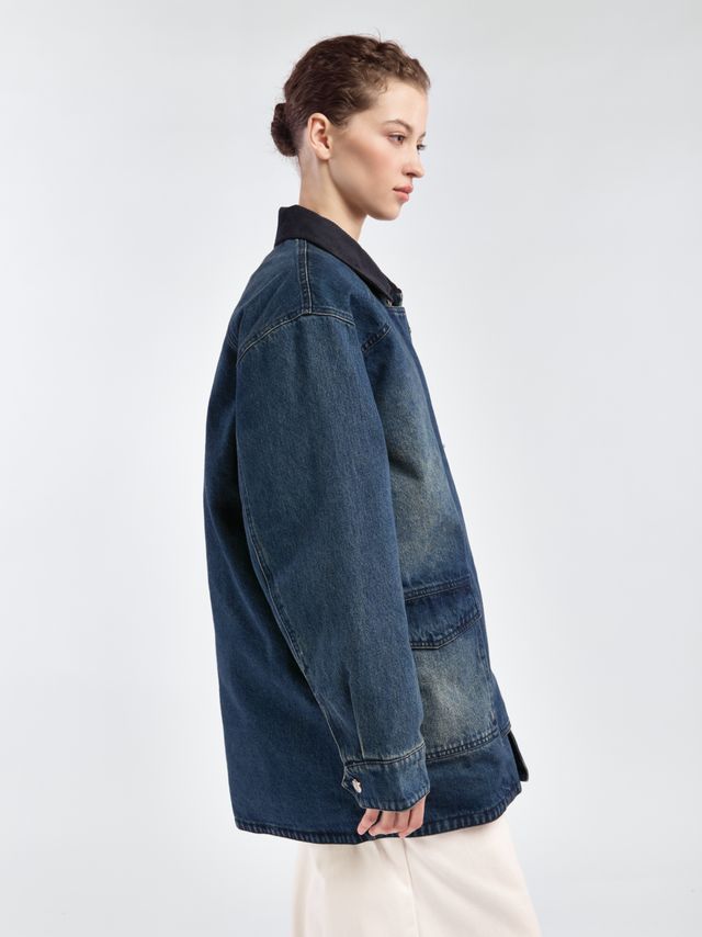 Утепленная куртка в азиатском стиле