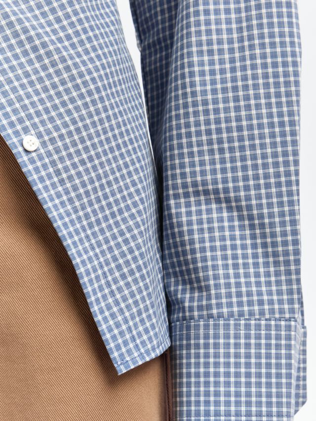 Приталенная рубашка в клетку