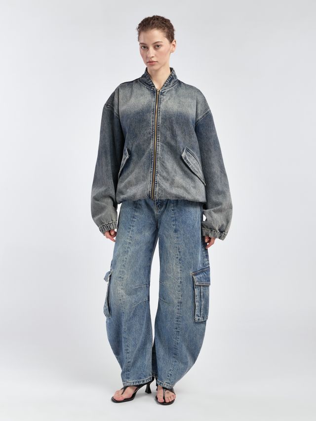 Джинсовый бомбер