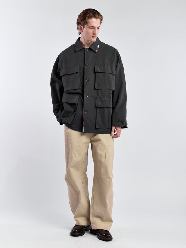 Куртка-рубашка с акцентной вышивкой