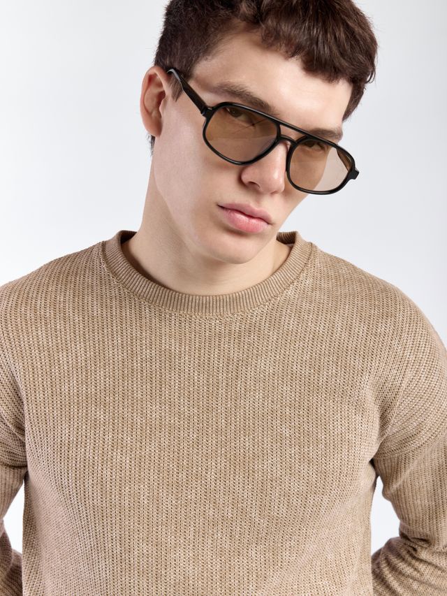 Джемпер из фактурной вязки