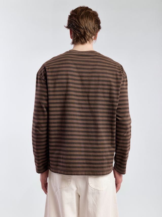 Лонгслив в полоску свободного кроя