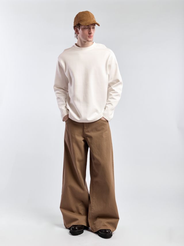 Лонгслив из плотной смесовой ткани с блеском