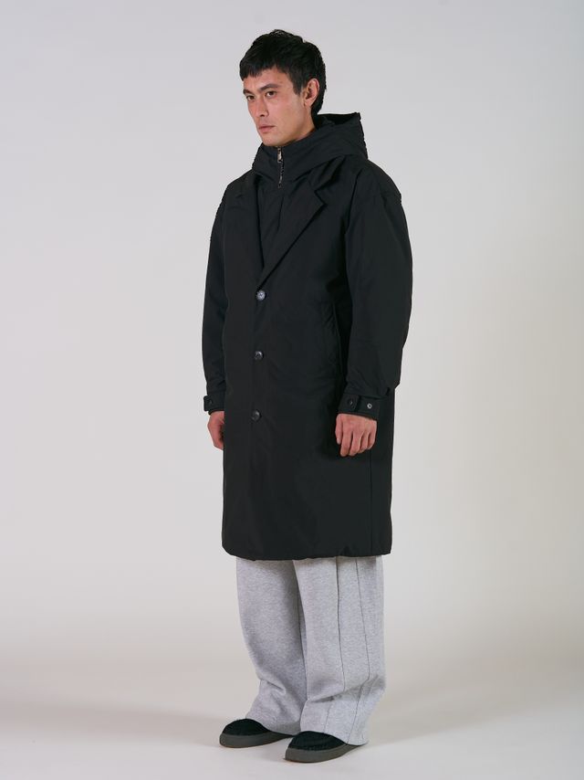 Пуховик с лацканами