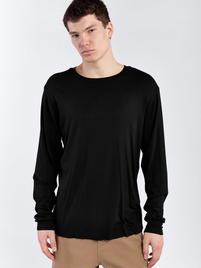 Лонгслив с манжетами из струящейся ткани