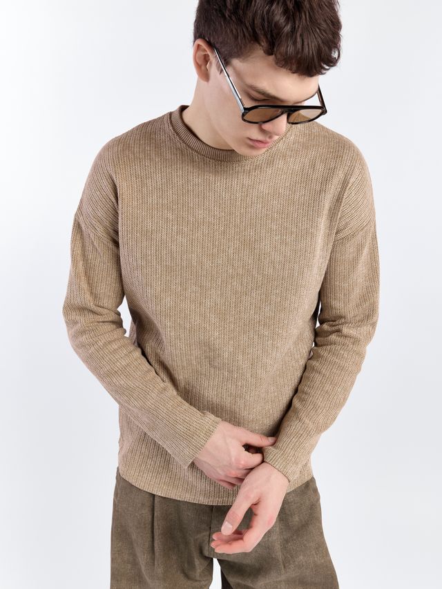 Джемпер из фактурной вязки