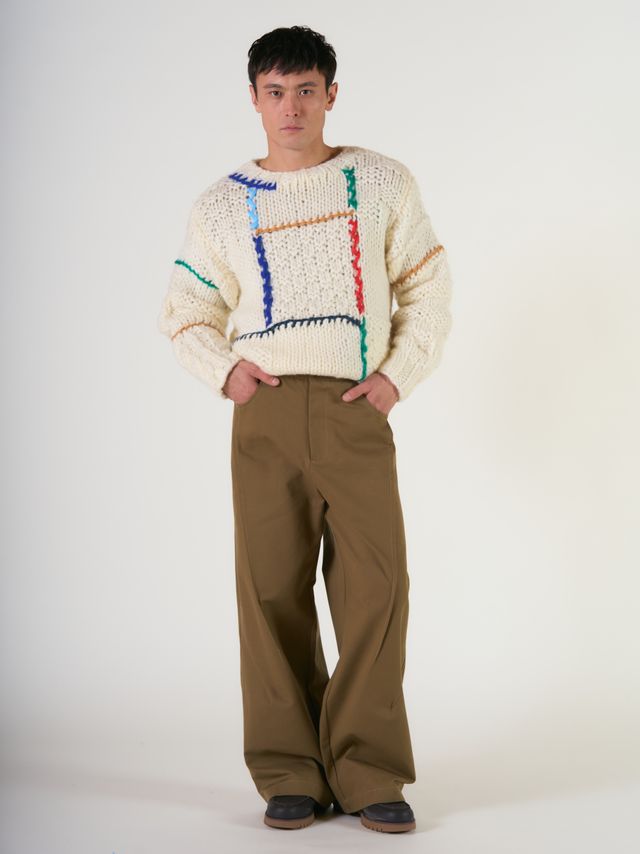 Брюки с акцентной строчкой