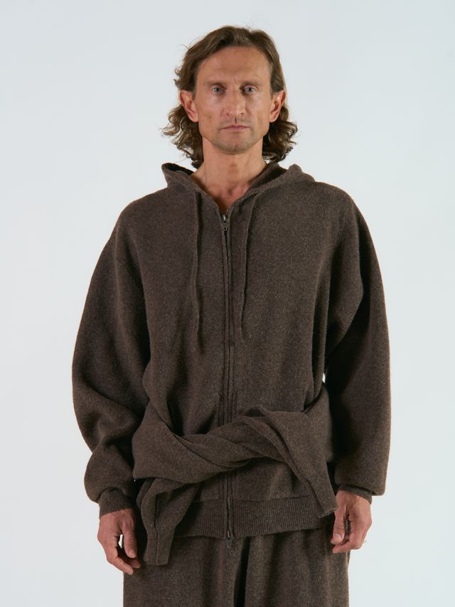 Вязанное худи на молнии Nordic