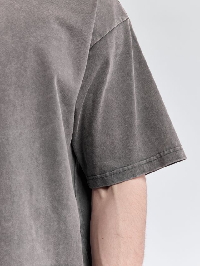 Футболка с акцентными швами из вареного хлопка