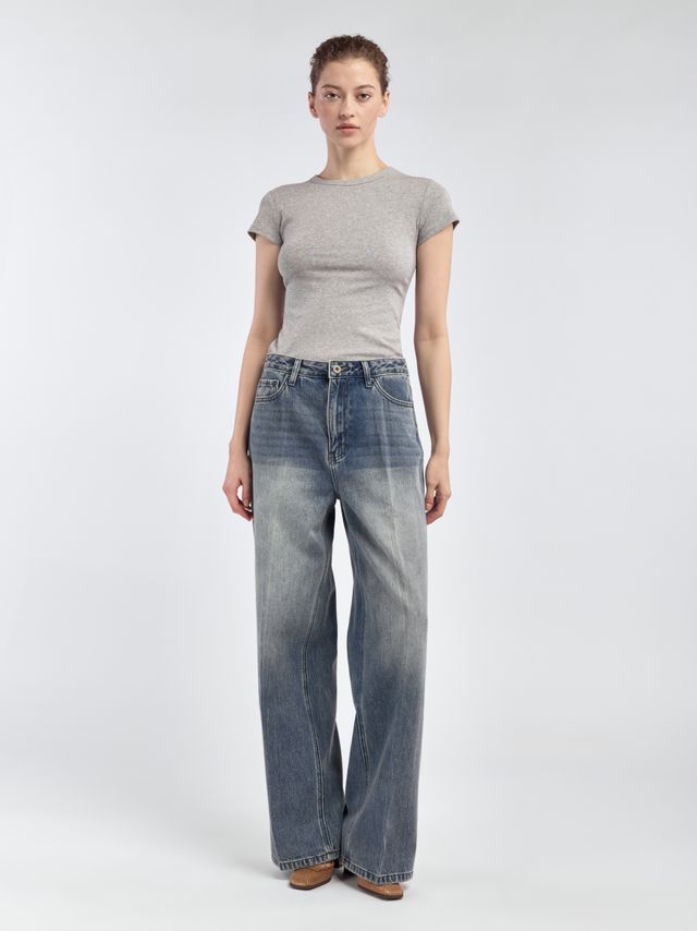 Джинсы прямого силуэта со стрелками