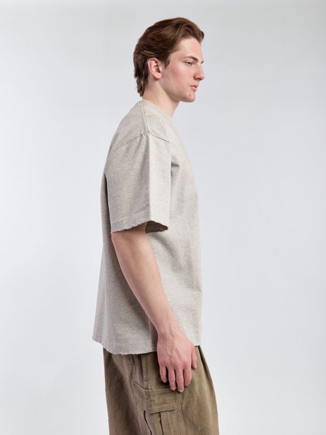 Футболка с необработанным краем из плотного хлопка