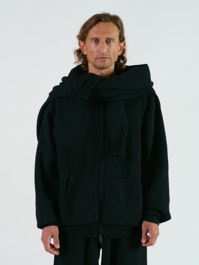 Вязанное худи на молнии Nordic